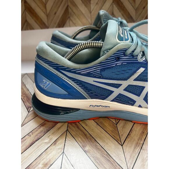Asics Performance Gel-Nimbus 21 Mesh Running Sneakers Shoes Blue Women's Size 11 - Picture 8 of 11